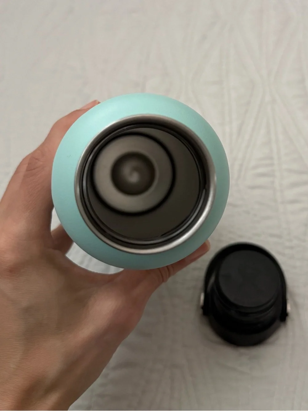 Hydro Flask Slim Bottle in Mint Teal with Black Cap